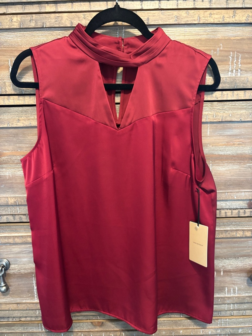 NEW w/ TAGS Womens Sleeveless Deep Red Top